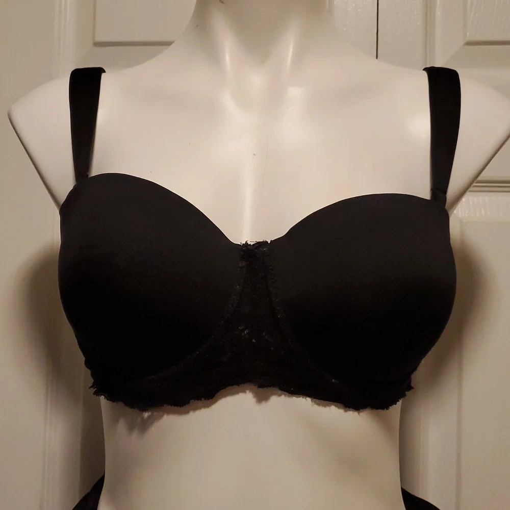 Kathy Ireland Intimates Bundle Of 2 Black and White Women's Wired Bra Set - 36D